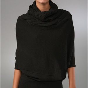 Vince. Cable Knit Yoke Sweater 3/4 Sleeve 🖤